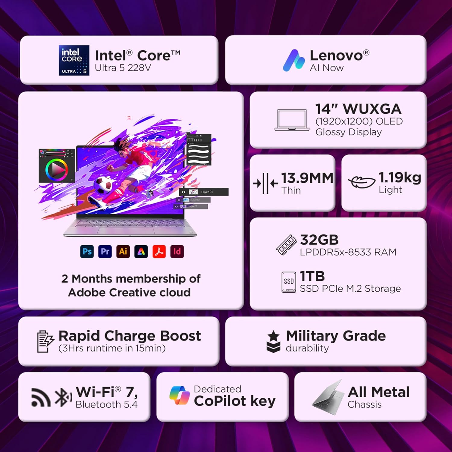 Yoga Slim 7 (Aura Edition) CORE ULT5 228V Laptop - Image 13